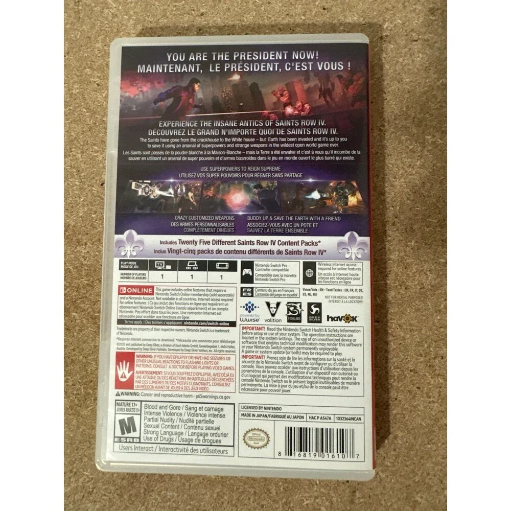 Saints Row IV Re-Elected - CASE ONLY